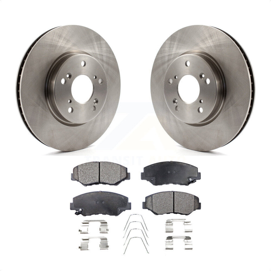 Front Disc Brake Rotors And Ceramic Pads Kit For 2015 Honda Civic EX with Manual transmission K8T-100662 by Transit Auto