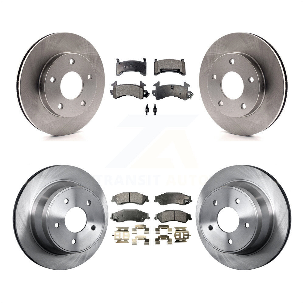 Front Rear Disc Brake Rotors And Ceramic Pads Kit For 1997-1997 Chevrolet S10 GMC Sonoma 4WD K8T-100765 by Transit Auto