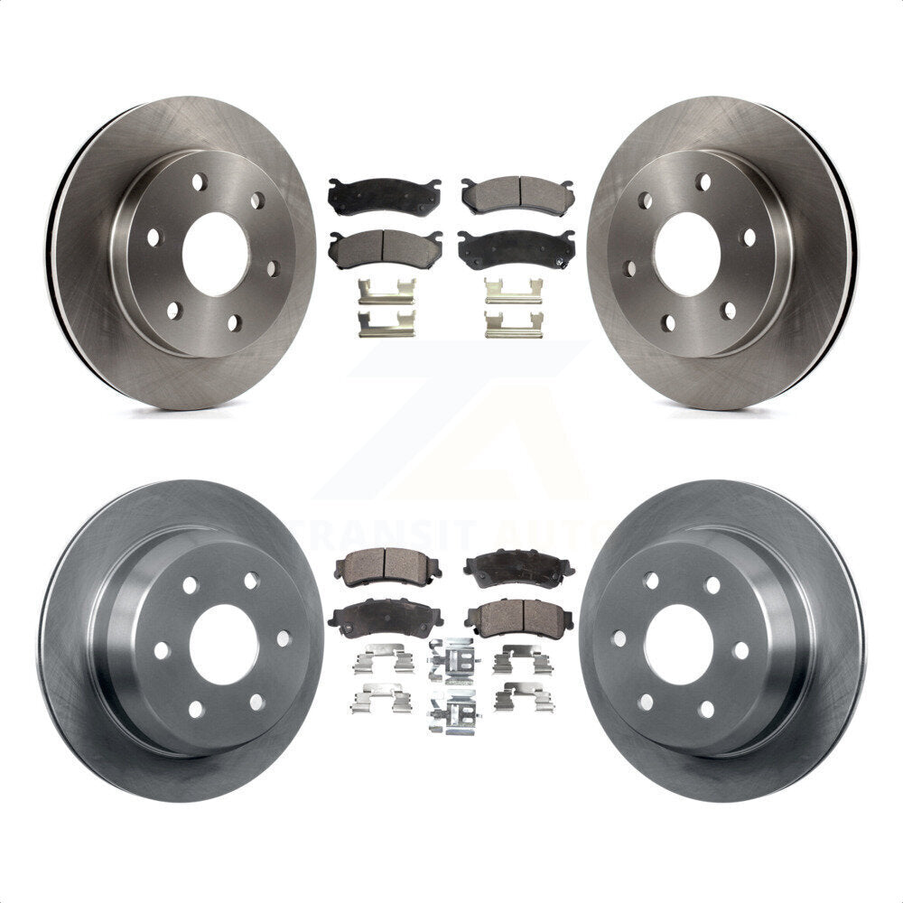 Front Rear Disc Brake Rotors And Ceramic Pads Kit For Chevrolet Silverado 1500 GMC Sierra Classic Suburban Tahoe Astro Yukon XL Safari K8T-100777 by Transit Auto