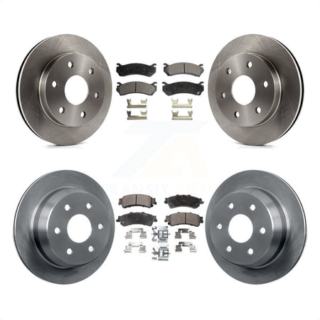 Front Rear Disc Brake Rotors And Ceramic Pads Kit For Chevrolet Silverado 1500 GMC Sierra Classic Suburban Tahoe Astro Yukon XL Safari K8T-100777 by Transit Auto