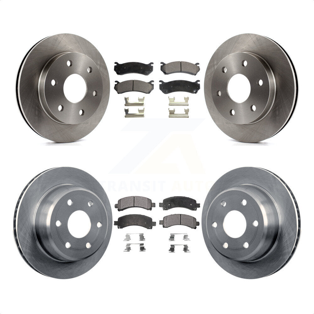 Front Rear Disc Brake Rotors And Ceramic Pads Kit For Chevrolet Tahoe GMC Suburban 1500 Yukon Avalanche XL Cadillac Escalade Express Savana K8T-100782 by Transit Auto