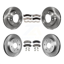 Front Rear Disc Brake Rotors And Ceramic Pads Kit For Chevrolet Express 2500 GMC Savana K8T-100789