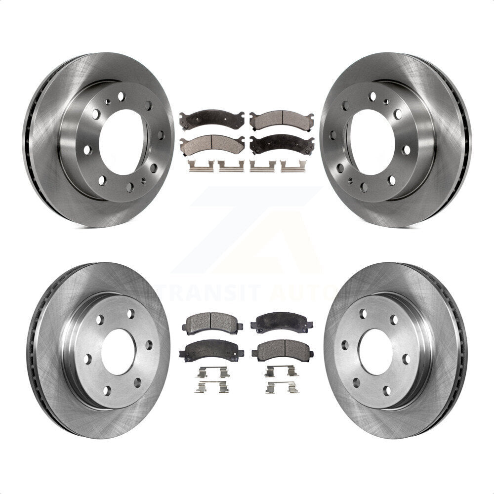 Front Rear Disc Brake Rotors And Ceramic Pads Kit For Chevrolet Express 2500 GMC Savana K8T-100789 by Transit Auto