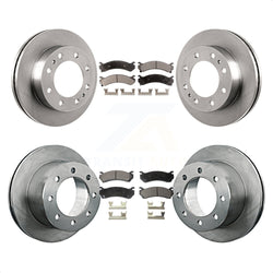 Front Rear Disc Brake Rotors And Ceramic Pads Kit For 2007 GMC Sierra 3500 Classic With 12000 Lb GVW K8T-100793