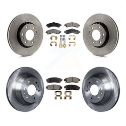 Front Rear Disc Brake Rotors And Ceramic Pads Kit For Chevrolet Trailblazer GMC EXT Envoy XL Buick Rainier XUV SSR Isuzu Ascender Saab 9-7x K8T-100798