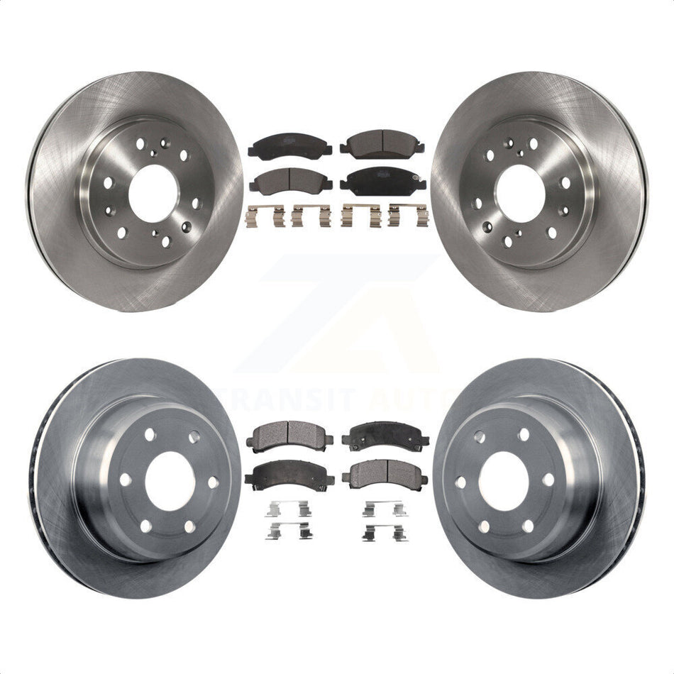 Front Rear Disc Brake Rotors And Ceramic Pads Kit For 2009-2014 Chevrolet Express 1500 GMC Savana K8T-100819 by Transit Auto