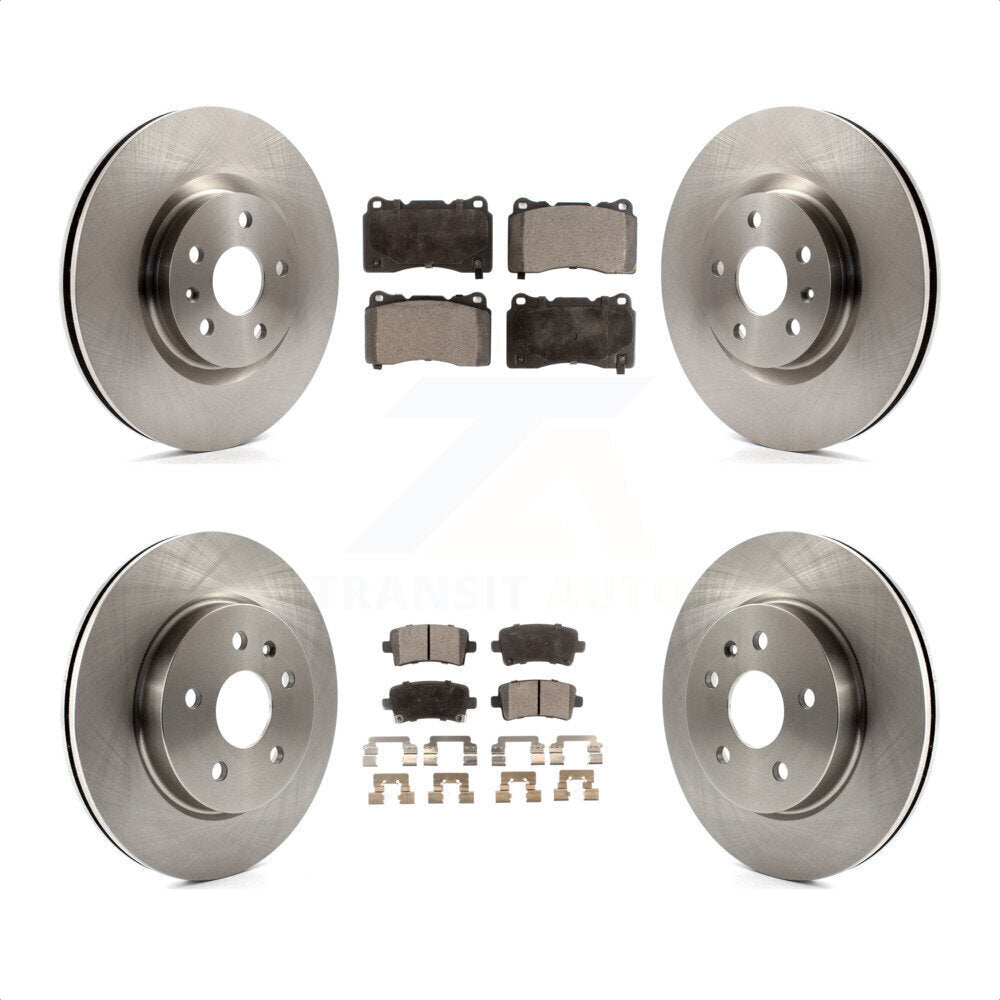 Front Rear Disc Brake Rotors And Ceramic Pads Kit For Cadillac XTS K8T-100843 by Transit Auto