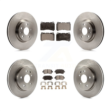 Front Rear Disc Brake Rotors And Ceramic Pads Kit For Cadillac XTS K8T-100843 by Transit Auto