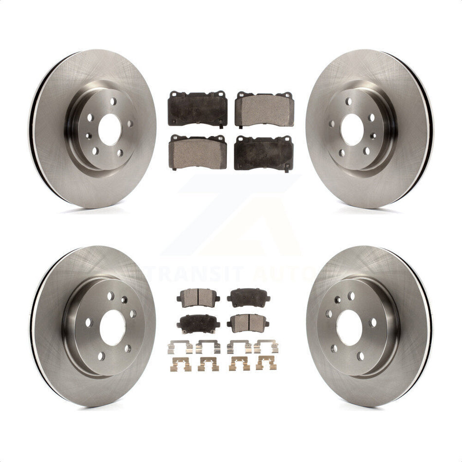 Front Rear Disc Brake Rotors And Ceramic Pads Kit For Cadillac XTS K8T-100843 by Transit Auto