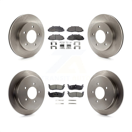 Front Rear Disc Brake Rotors And Ceramic Pads Kit For Ford F-150 4WD K8T-100890 by Transit Auto