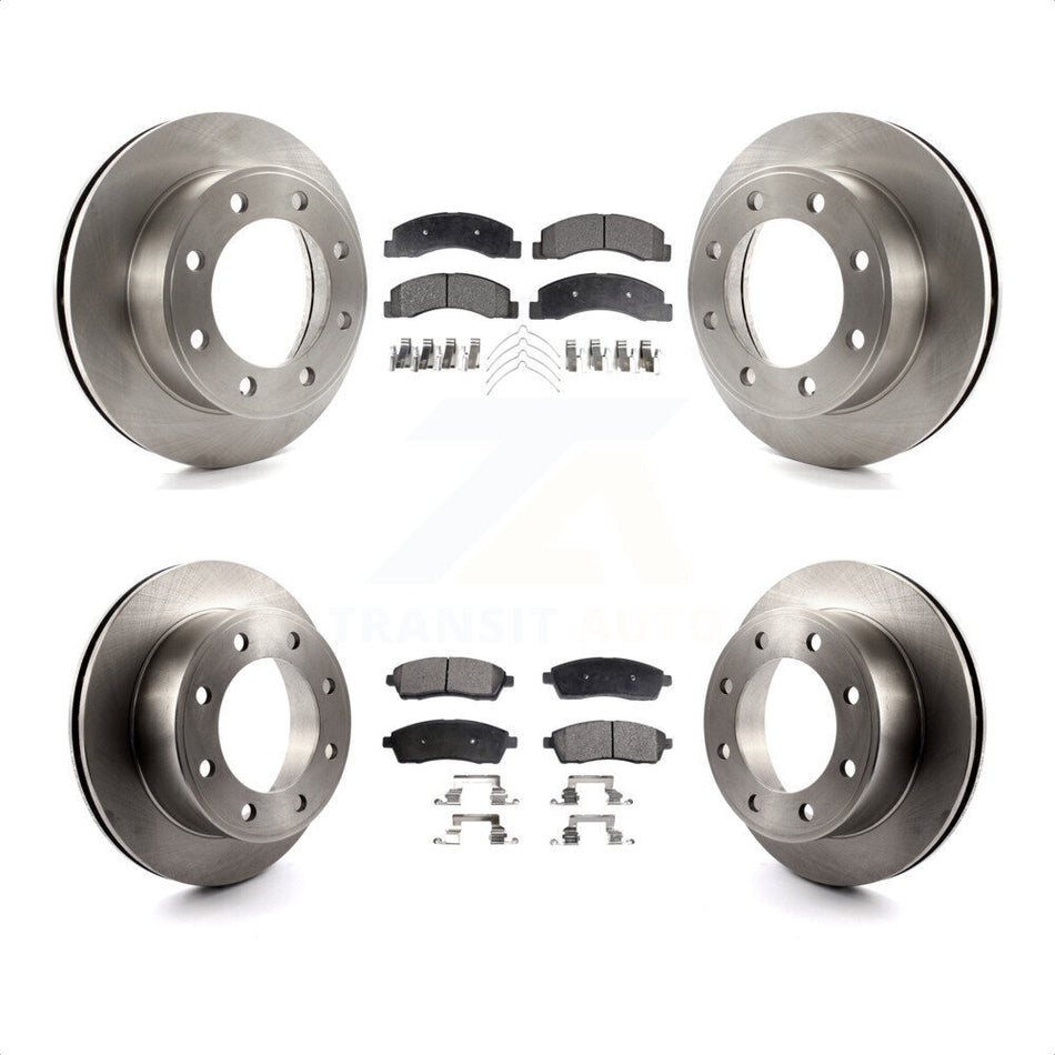 Front Rear Disc Brake Rotors And Ceramic Pads Kit For Ford F-250 Super Duty Excursion 4WD K8T-100905 by Transit Auto