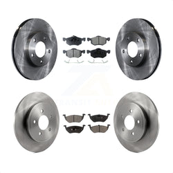 Front Rear Disc Brake Rotors And Ceramic Pads Kit For Mazda Tribute Mercury Mariner K8T-100911