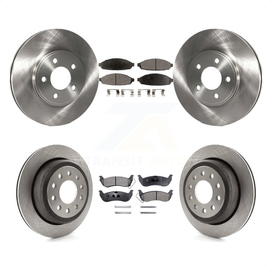 Front Rear Disc Brake Rotors And Ceramic Pads Kit For 2003-2011 Lincoln Town Car Sedan K8T-100917 by Transit Auto