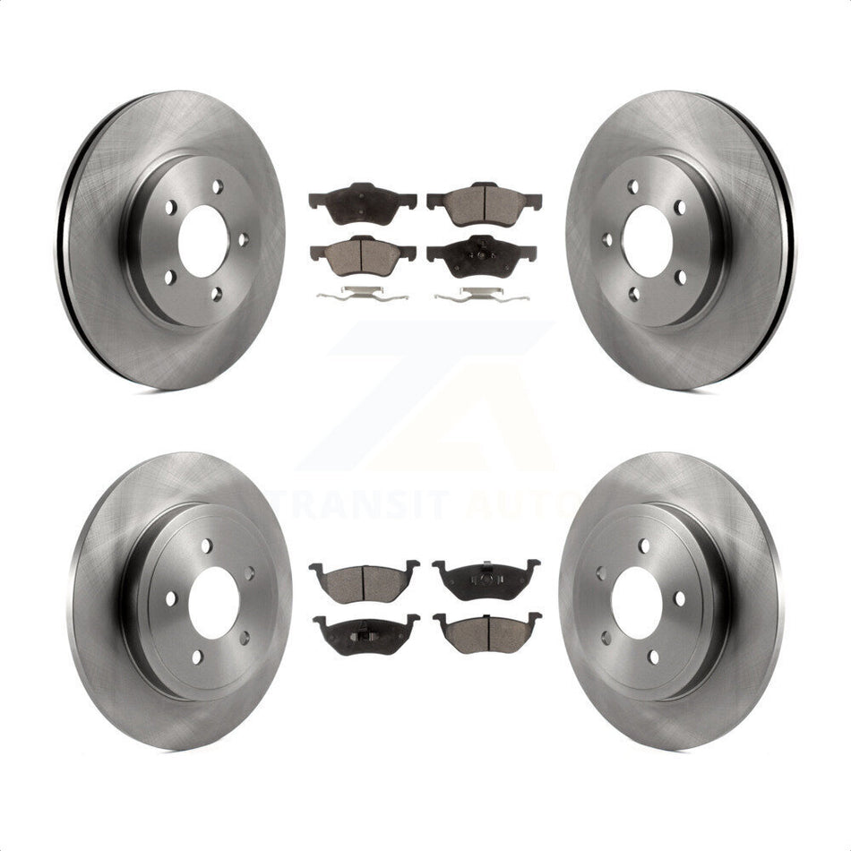 Front Rear Disc Brake Rotors And Ceramic Pads Kit For Ford Escape Mercury Mariner K8T-100925 by Transit Auto