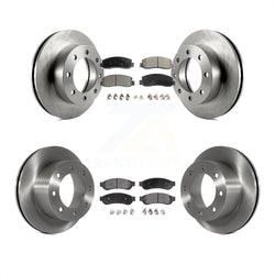 Front Rear Disc Brake Rotors And Ceramic Pads Kit For 2008-2009 Ford F-250 Super Duty 4WD K8T-100927
