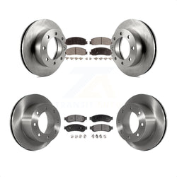Front Rear Disc Brake Rotors And Ceramic Pads Kit For Ford F-250 Super Duty F-350 With Single Wheels 4WD K8T-100930