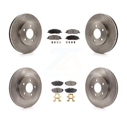 Front Rear Disc Brake Rotors And Ceramic Pads Kit For 2005-2010 Ford Mustang Base K8T-100936