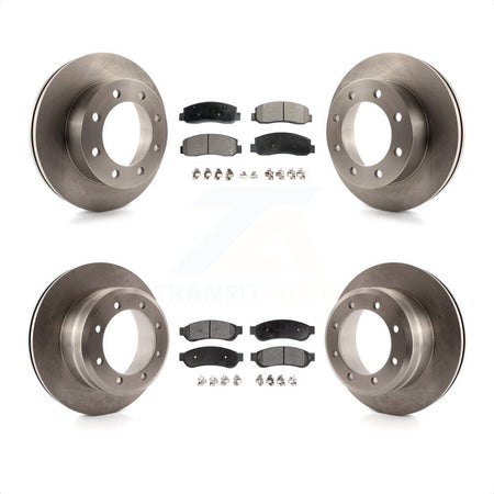 Front Rear Disc Brake Rotors And Ceramic Pads Kit For Ford F-350 Super Duty F-450 K8T-100941 by Transit Auto