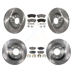 Front Rear Disc Brake Rotors And Ceramic Pads Kit For Ford Fusion Mazda 6 Lincoln MKZ Mercury Milan Zephyr K8T-100945
