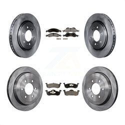 Front Rear Disc Brake Rotors And Ceramic Pads Kit For 2007-2009 Ford Expedition Lincoln Navigator K8T-100950