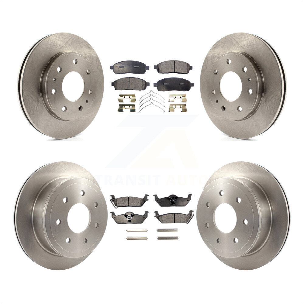 Front Rear Disc Brake Rotors And Ceramic Pads Kit For 2009 Ford F-150 With 7 Lug Wheels K8T-100959 by Transit Auto