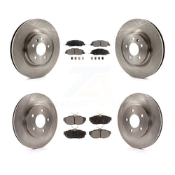 Front Rear Disc Brake Rotors And Ceramic Pads Kit For Ford Mustang K8T-100968