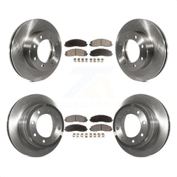 Front Rear Disc Brake Rotors And Ceramic Pads Kit For Ford F-250 Super Duty F-350 4WD K8T-100978