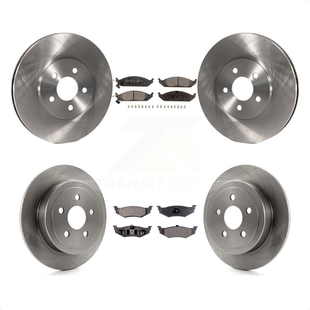 Front Rear Disc Brake Rotors And Ceramic Pads Kit For Dodge Stratus Chrysler Cirrus Plymouth Breeze K8T-100994 by Transit Auto