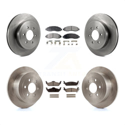 Front Rear Disc Brake Rotors And Ceramic Pads Kit For 2003-2004 Dodge Dakota K8T-101025