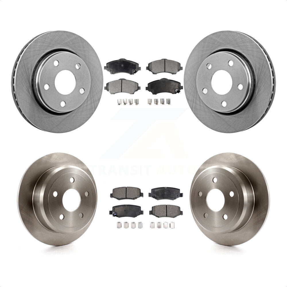 Front Rear Disc Brake Rotors And Ceramic Pads Kit For Jeep Wrangler JK K8T-101044 by Transit Auto