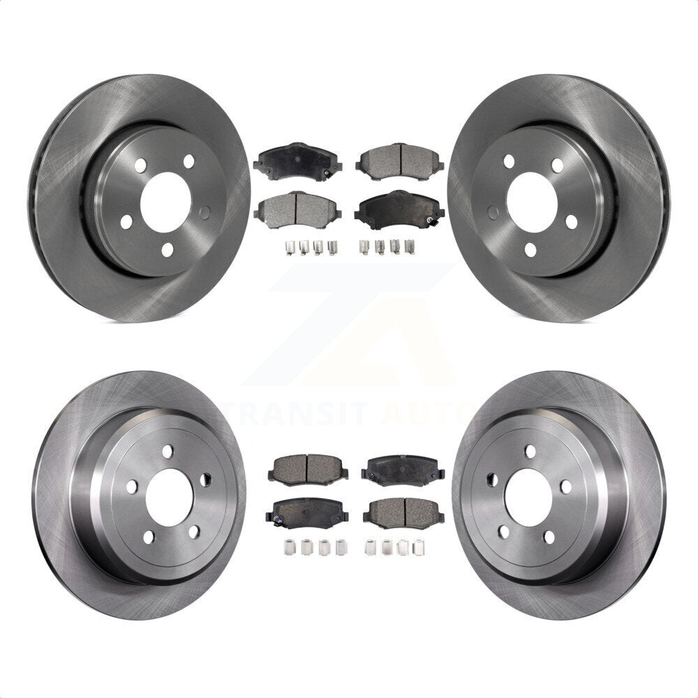 Front Rear Disc Brake Rotors And Ceramic Pads Kit For Jeep Liberty Dodge Nitro K8T-101045 by Transit Auto