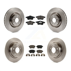 Front Rear Disc Brake Rotors And Ceramic Pads Kit For 2014-2020 Fiat 500L K8T-101066