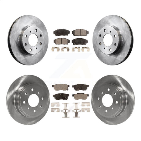 Front Rear Disc Brake Rotors And Ceramic Pads Kit For 1994-1995 Honda Civic EX with Sedan Non-ABS K8T-101082 by Transit Auto