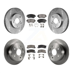 Front Rear Disc Brake Rotors And Ceramic Pads Kit For Toyota Camry K8T-101088