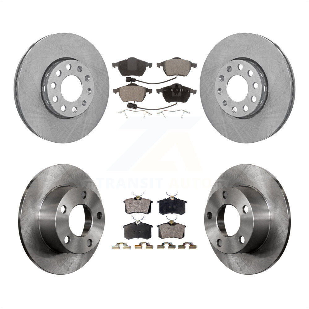 Front Rear Disc Brake Rotors And Ceramic Pads Kit For 1998-1999 Audi A6 K8T-101101 by Transit Auto