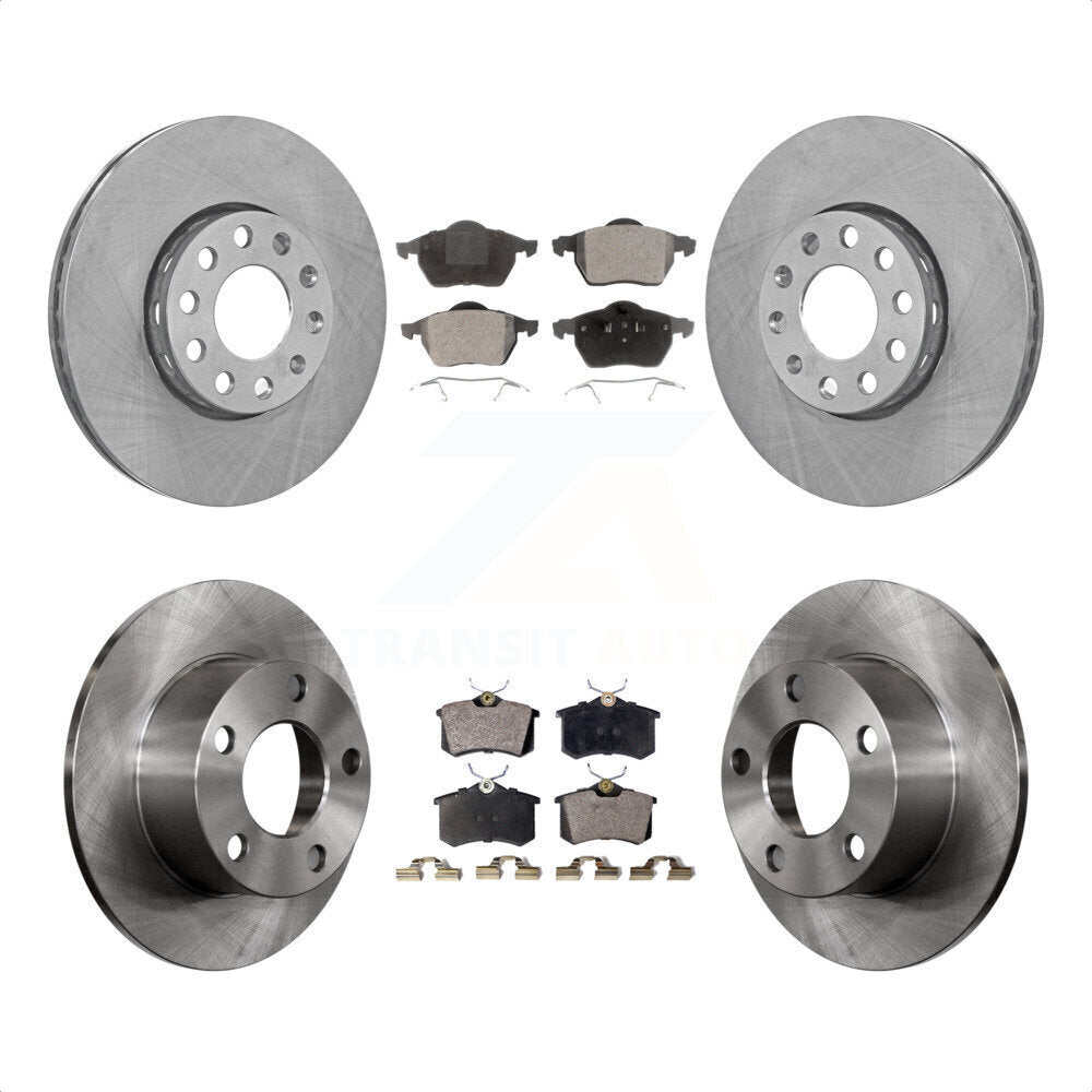 Front Rear Disc Brake Rotors And Ceramic Pads Kit For Volkswagen Passat K8T-101104 by Transit Auto