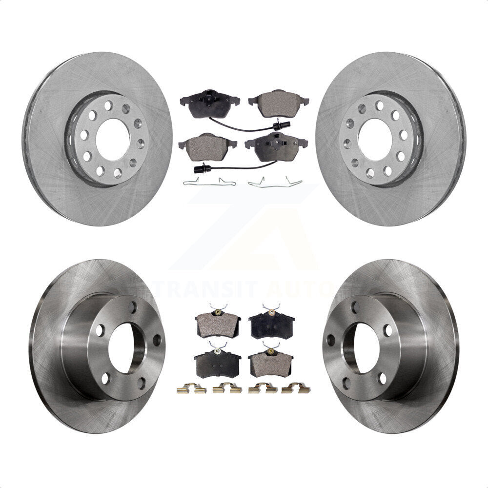 Front Rear Disc Brake Rotors And Ceramic Pads Kit For Volkswagen Passat K8T-101110 by Transit Auto