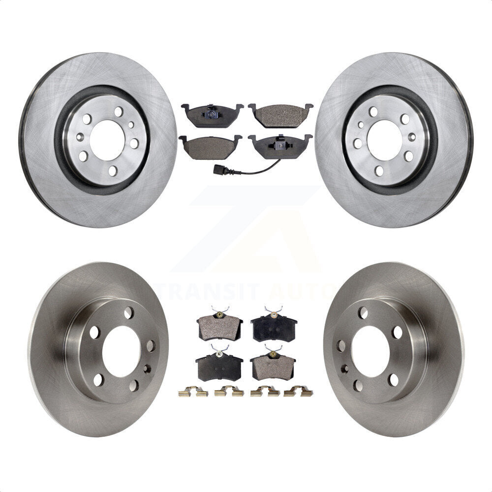 Front Rear Disc Brake Rotors And Ceramic Pads Kit For Volkswagen Beetle Jetta Golf City K8T-101147 by Transit Auto