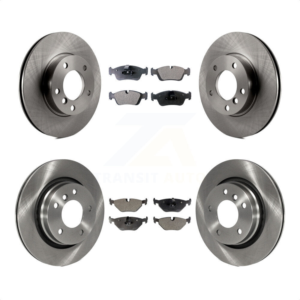 Front Rear Disc Brake Rotors And Ceramic Pads Kit For 1998-1998 BMW 328i 328is With 294mm Diameter Rotor K8T-101149 by Transit Auto