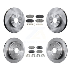 Front Rear Disc Brake Rotors And Ceramic Pads Kit For 2001-2002 Acura MDX K8T-101158