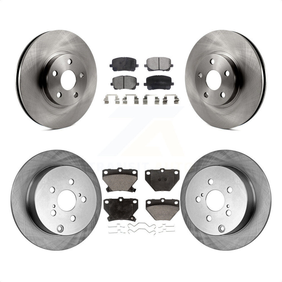 Front Rear Disc Brake Rotors And Ceramic Pads Kit For Toyota Corolla Matrix Pontiac Vibe K8T-101171 by Transit Auto