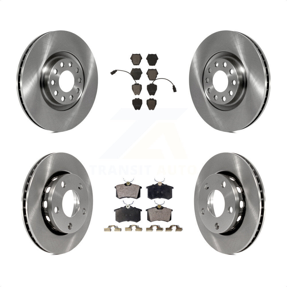 Front Rear Disc Brake Rotors And Ceramic Pads Kit For 2000-2001 Audi S4 K8T-101195 by Transit Auto