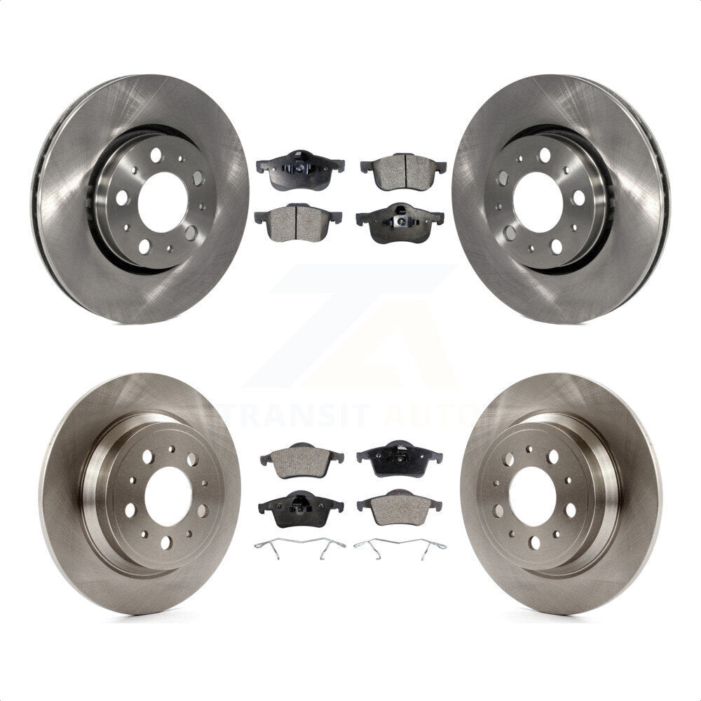 Front Rear Disc Brake Rotors And Ceramic Pads Kit For Volvo S60 V70 XC70 S80 K8T-101196 by Transit Auto