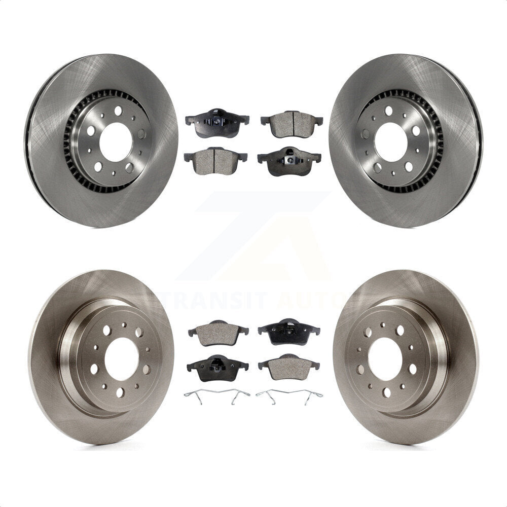 Front Rear Disc Brake Rotors And Ceramic Pads Kit For Volvo S60 V70 XC70 S80 K8T-101197 by Transit Auto