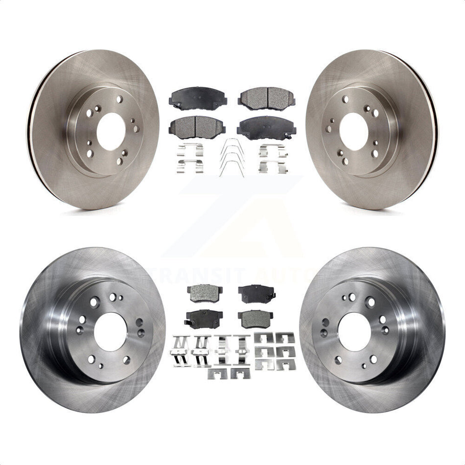 Front Rear Disc Brake Rotors And Ceramic Pads Kit For 2002-2004 Honda CR-V K8T-101205 by Transit Auto