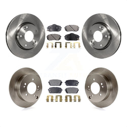 Front Rear Disc Brake Rotors And Ceramic Pads Kit For 2010-2012 Kia Rondo K8T-101211