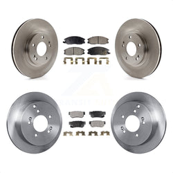 Front Rear Disc Brake Rotors And Ceramic Pads Kit For 2001-2006 Hyundai Santa Fe With 294mm Diameter Rotor K8T-101220