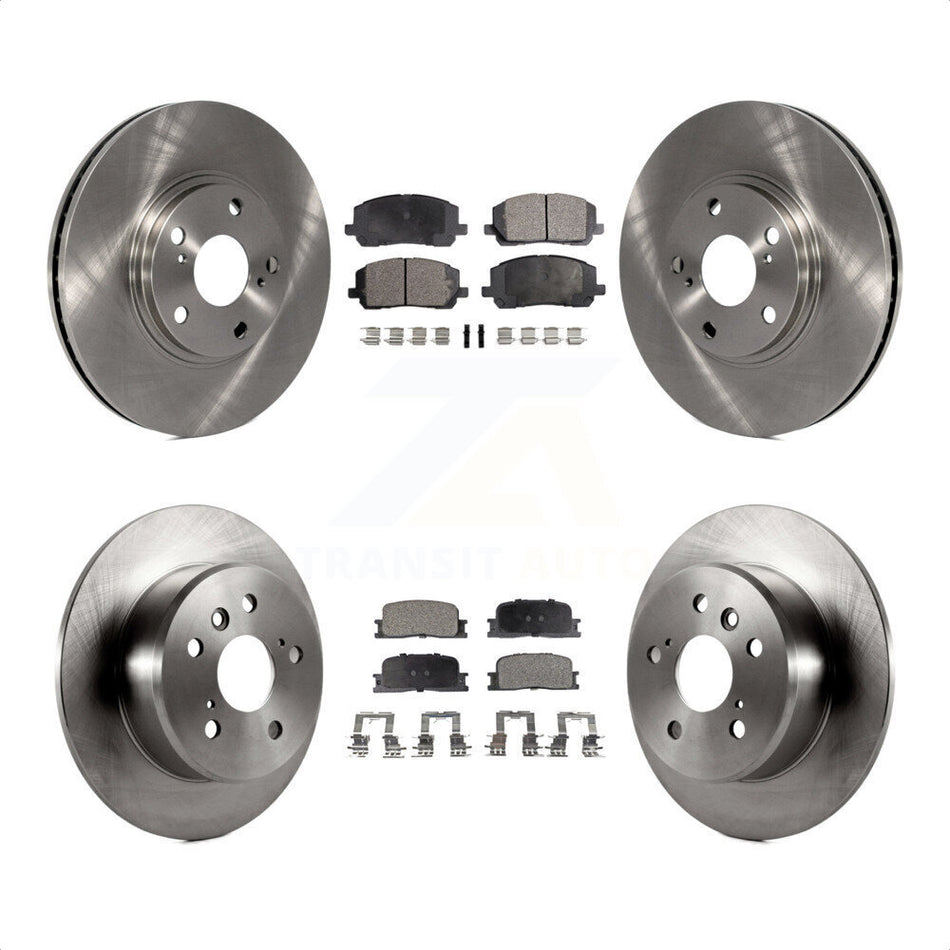 Front Rear Disc Brake Rotors And Ceramic Pads Kit For 2001-2003 Toyota Highlander FWD K8T-101248 by Transit Auto