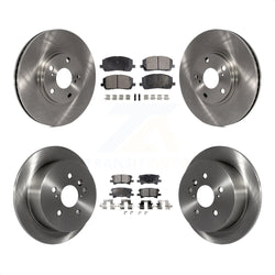 Front Rear Disc Brake Rotors And Ceramic Pads Kit For Toyota Highlander K8T-101250