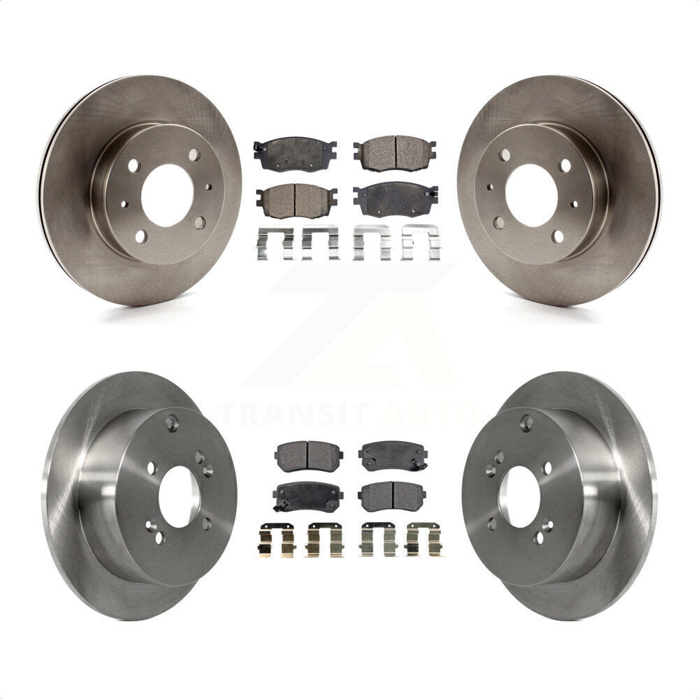 Front Rear Disc Brake Rotors And Ceramic Pads Kit For 2006 Hyundai Accent Hatchback K8T-101253 by Transit Auto